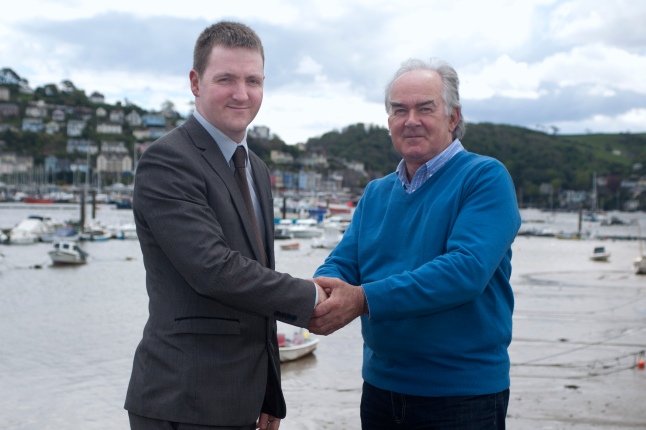 Phil Scoble is welcomed to the role of Dartmouth BID Manager by BID Chairman Paul Reach.